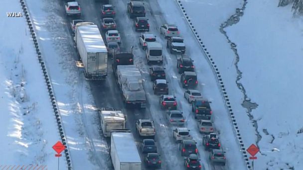 Video Abc News Live: I-95 In Virginia Backed Up For Hours Following 