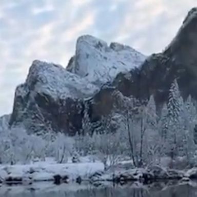 Take a minute to enjoy the peaceful wintry scenes from Yosemite National Park last month.