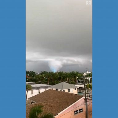 Blue power flashes were seen as an EF-2 tornado with winds up to 118 mph hitting parts of the Fort Myers area in Florida. 