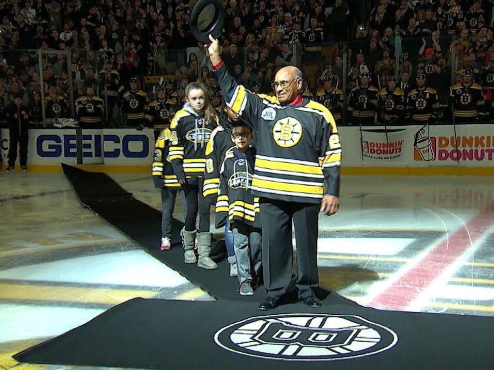B/R Open Ice on X: Willie O'Ree broke down barriers for Black hockey  players across the world. Tonight, his number gets raised to the very  ceiling he once broke through. Black athletes