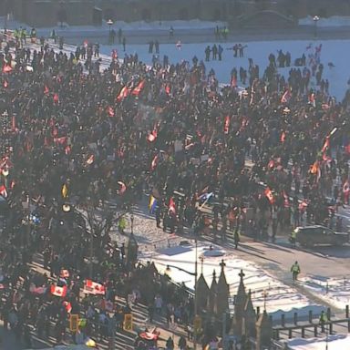 VIDEO: Truckers protest at US-Canada border over vaccine mandates