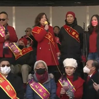 The governor announced the large investment at the Lunar New Year Parade in New York City.