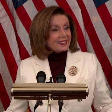 Nancy Pelosi hosted an Equal Pay Day event at the Capitol to discuss the Labor Department’s new report about how the COVID-19 pandemic exacerbated workforce inequity for women.