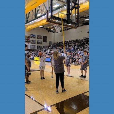 A Michigan high school erupted in cheers and applause when a blind basketball player made a free throw during the game, which was part of the school’s unified sports initiative. 