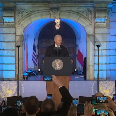 VIDEO: Biden delivers remarks on Ukraine crisis from Warsaw