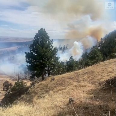 Several people witnessed a wildfire while hiking along the Mesa Trail in Boulder, Colorado. 