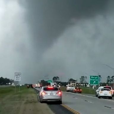 Tornado spotted near Savannah, Georgia, as severe weather continues to hit the South.