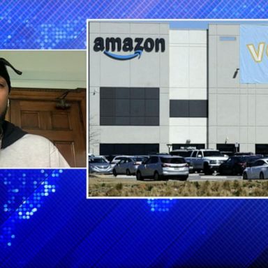 VIDEO: New York Amazon warehouse facility unionizes in historic vote 