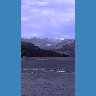 The ice melted away from the surface of Colorado's Ruedi reservoir as warmer weather was forecasted in the region.