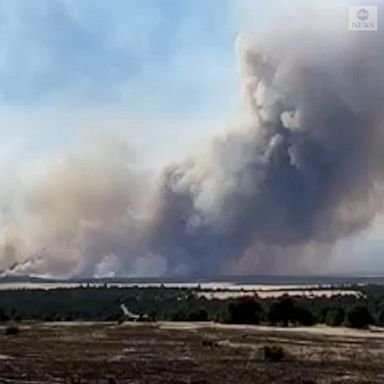 The United States Forest Service shared footage of smoke plumes and other fire activity taken from Highway 283 in New Mexico.