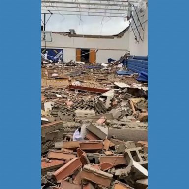 VIDEO: South Dakota school severely damaged after storm