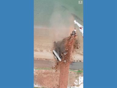 WATCH: Landmark smokestack in Massachusetts demolished
