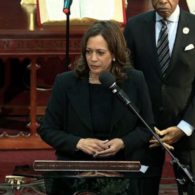 "I do believe that our nation right now is experiencing an epidemic of hate," Vice President Kamala Harris said during the memorial service for Ruth Whitfield. 