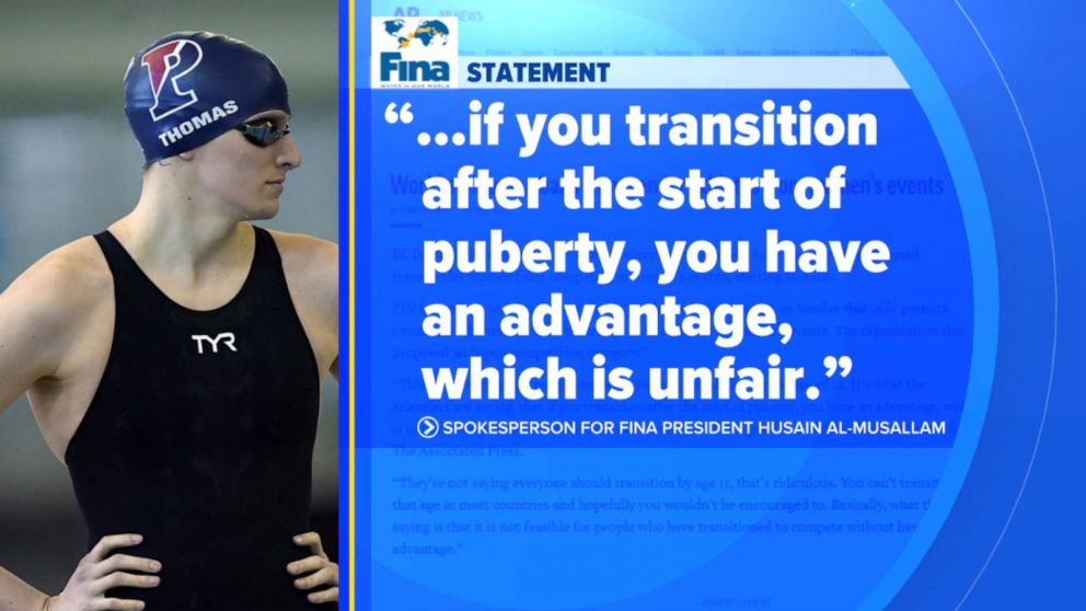 Video Trans Swimmers Banned From Competing In Women’s Events - ABC News