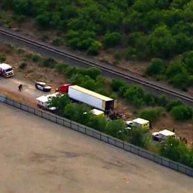 At least 46 people were found dead inside an 18-wheeler outside of San Antonio, Texas, in a suspected case of human smuggling, according to police.