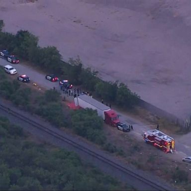 At least 53 people are dead after they were found inside a tractor-trailer in San Antonio on Monday in a suspected case of human smuggling, according to authorities. 