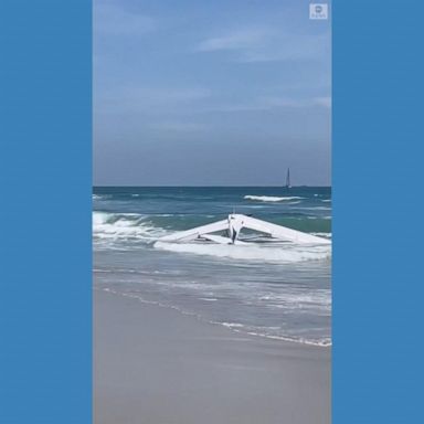 VIDEO: Small plane crashes into water off California beach