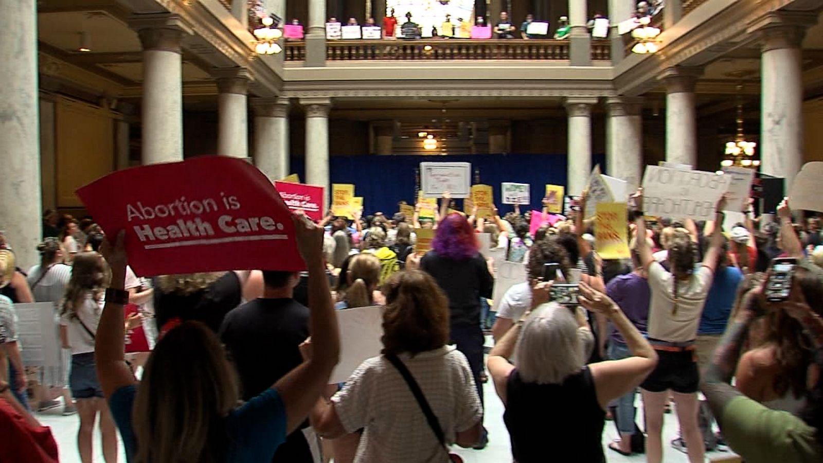 Demonstrators rally as Indiana takes up abortion bill on 1st day of ...