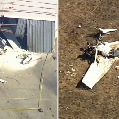 The collision occurred Thursday afternoon at the Watsonville Municipal Airport in California, authorities said. 