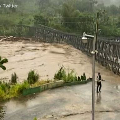 The governor of Puerto Rico describes the damage from Hurricane Fiona as "catastrophic" as the island gets hit with torrential rain.