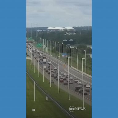 VIDEO: Interstate 4 clogged with Hurricane Ian evacuees fleeing Tampa area