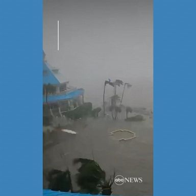 VIDEO: Timelapse of hotel courtyard, pool submerged from storm surge in Fort Myers