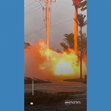 VIDEO: Sparks fly from downed power lines in Naples, Florida