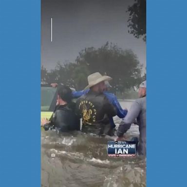 VIDEO: Good Samaritans rescue man from flooded vehicle during Hurricane Ian