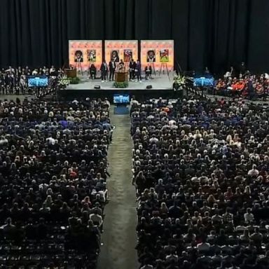 The University of Virginia held a public memorial service on Saturday to honor the three football players killed in a shooting last weekend on the Charlottesville campus. 