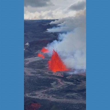 VIDEO: Helicopter footage shows Hawaii volcano eruption