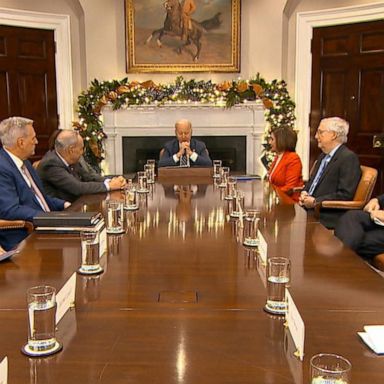 VIDEO: ABC News Live: Biden meets with congressional leaders at the White House