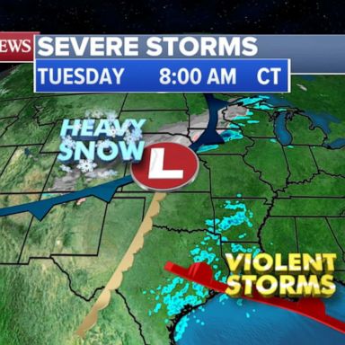 VIDEO: ABC News Live: South braces for severe weather, possible tornado outbreaks