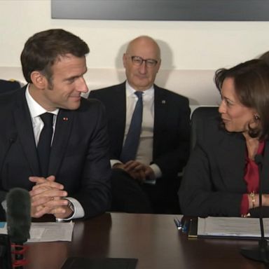 VIDEO: Vice president welcomes French president at NASA headquarters