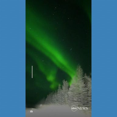 VIDEO: Aurora illuminates snow-covered road in Alaska