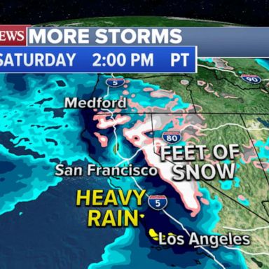 VIDEO: Major rain and snowstorm moves across country after slamming the West