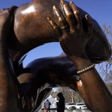 VIDEO: Statue unveiled in Boston to honor Martin Luther King Jr., Coretta Scott King 