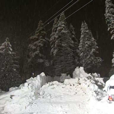 VIDEO: Snow pummels storm-battered California 