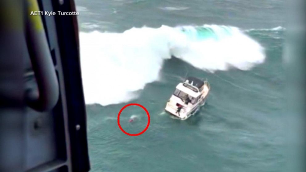 Video Man arrested after rescue from sinking yacht - ABC News