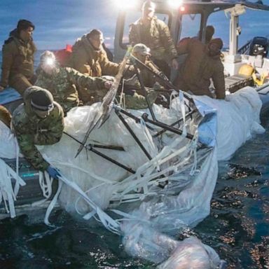 The balloon was approximately 200-feet tall and the size of three buses, according to the Pentagon.