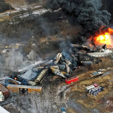 PHOTO: Additional chemicals aboard derailed train had potential to be deadly, experts said.