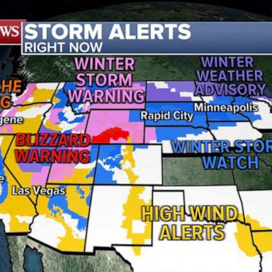 A large portion of the U.S. wil experience blizzard conditions and avalanche warnings in the west. 