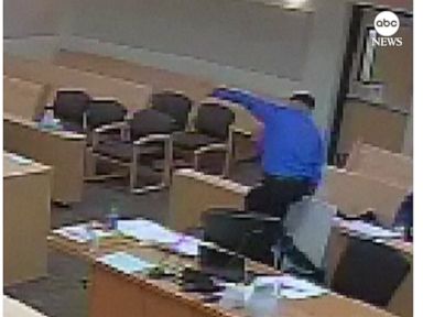 WATCH: Security footage shows defendant escaping from court