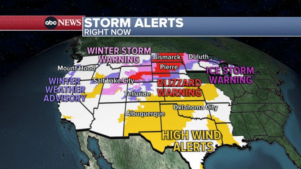 Severe weather expected to bring tornado, blizzard threats across