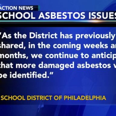 The School District of Philadelphia announced on Friday that a high school and an elementary school would close after asbestos was found. 