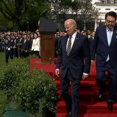 VIDEO: Biden welcomes South Korea's president to White House