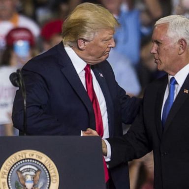 PHOTO: A federal appeals panel on Wednesday rejected an effort from Donald Trump to prevent Mike Pence from testifying before a special counsel.