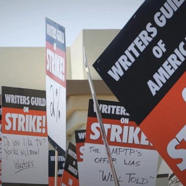 VIDEO: Thousands of film and TV writers go on strike