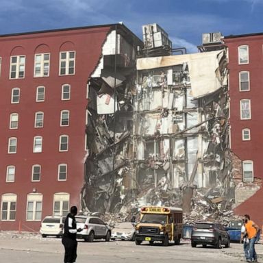 VIDEO: Rescue efforts ongoing after partial apartment building collapse in Iowa