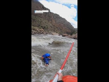 WATCH:  Woman rescued from raging rapids
