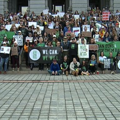 People from around the U.S. and even out of the country gathered for a sit-in to demand a gun ban and create weapon buyback programs in Colorado.